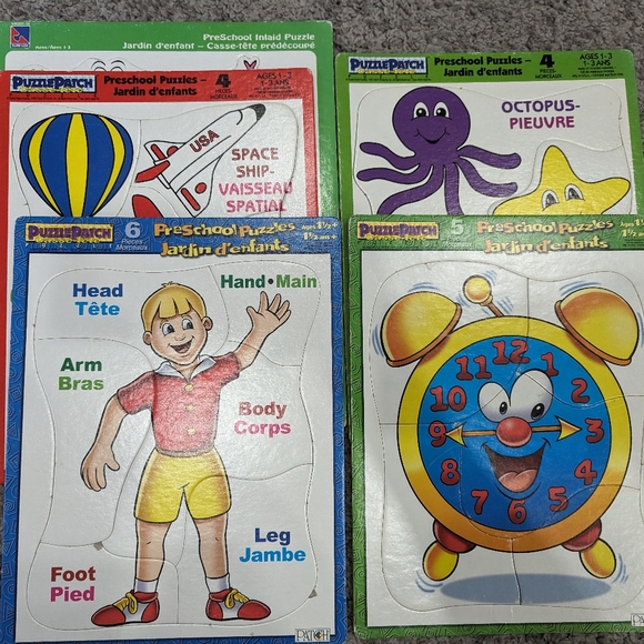 Set of 5 cardboard puzzles. - Picture 2 of 6